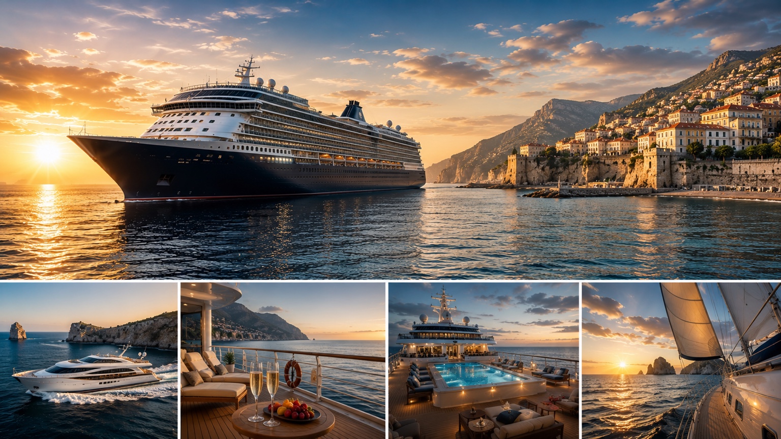 Cruceros y experiencias marítimas al atardecer